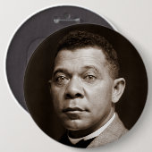 Booker Washington: Afrikanischer amerikanischer Er Button (Vorne & Hinten)