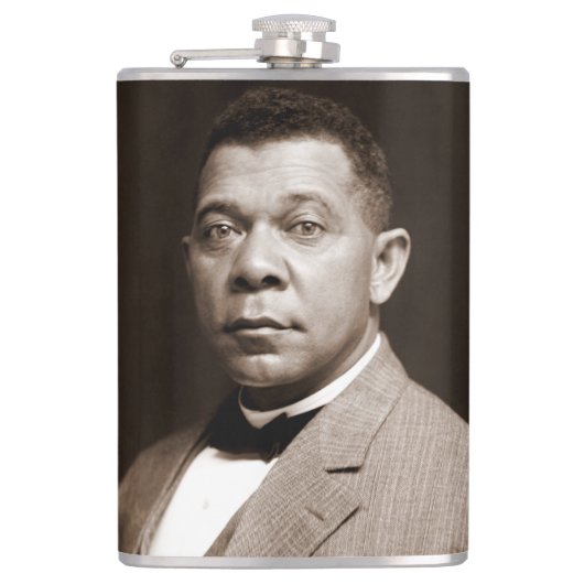 Booker Washington: Afrikanischer amerikanischer Er Flachmann (Vorderseite)