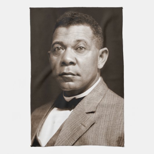 Booker Washington: Afrikanischer amerikanischer Er Geschirrtuch (Vertikal)