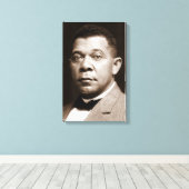 Booker Washington: Afrikanischer amerikanischer Er Leinwanddruck (Insitu (Holzboden))