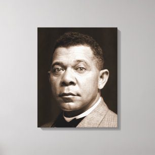 Booker Washington: Afrikanischer amerikanischer Er Leinwanddruck