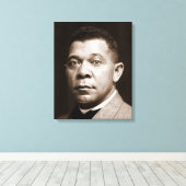Booker Washington: Afrikanischer amerikanischer Er Leinwanddruck (Insitu (Holzboden))
