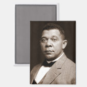 Booker Washington: Afrikanischer amerikanischer Er Magnet (Vorderseite/Rückseite)