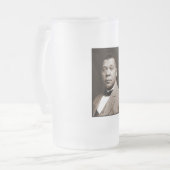Booker Washington: Afrikanischer amerikanischer Er Mattglas Bierglas (Vorderseite Links)