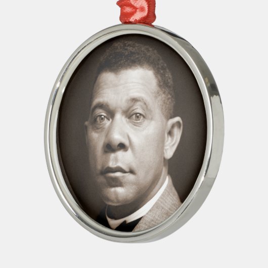 Booker Washington: Afrikanischer amerikanischer Er Ornament Aus Metall (Links)