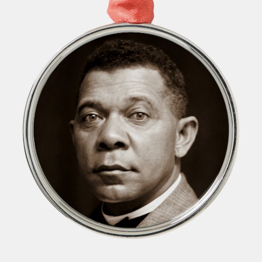 Booker Washington: Afrikanischer amerikanischer Er Ornament Aus Metall (Vorne)