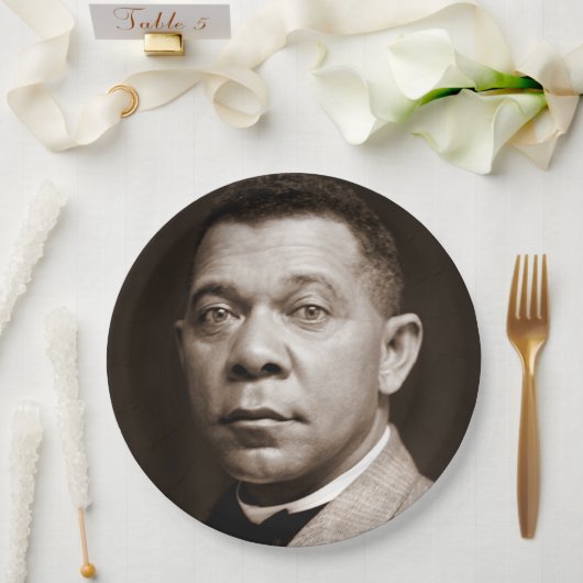 Booker Washington: Afrikanischer amerikanischer Er Pappteller (Hochzeit)