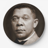 Booker Washington: Afrikanischer amerikanischer Er Pappteller (Vorderseite)