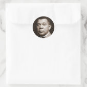 Booker Washington: Afrikanischer amerikanischer Er Runder Aufkleber (Tasche)