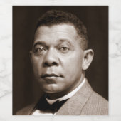 Booker Washington: Afrikanischer amerikanischer Er Weinetikett (Einzelnes Label)