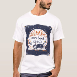 Bookful Cat Gift - Purfect Reads T-Shirt