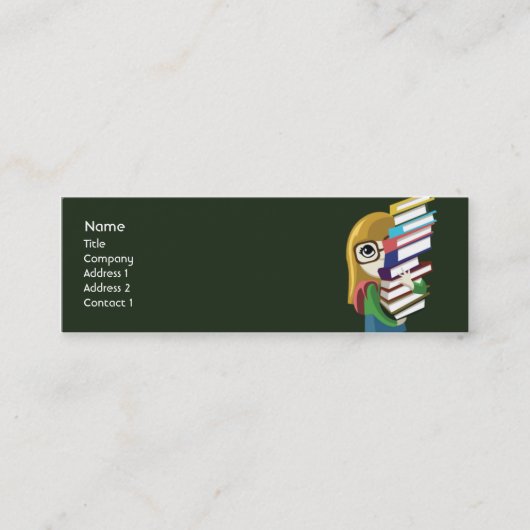 Bookgirl - dünn mini visitenkarte (Vorderseite)