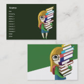 Bookgirl - mollig visitenkarte (Vorne/Hinten)