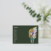 Bookgirl - mollig visitenkarte (Stehend Vorderseite)