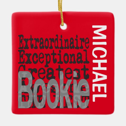 Bookie Extraordinaire CUSTOM Keramikornament (Vorderseite)