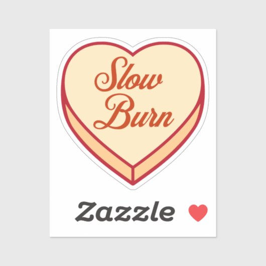 Booking Candy heart - Langsames Brennen Aufkleber (Blatt)