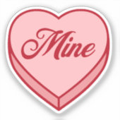 Booking Candy heart - Mine Aufkleber (Vorderseite)