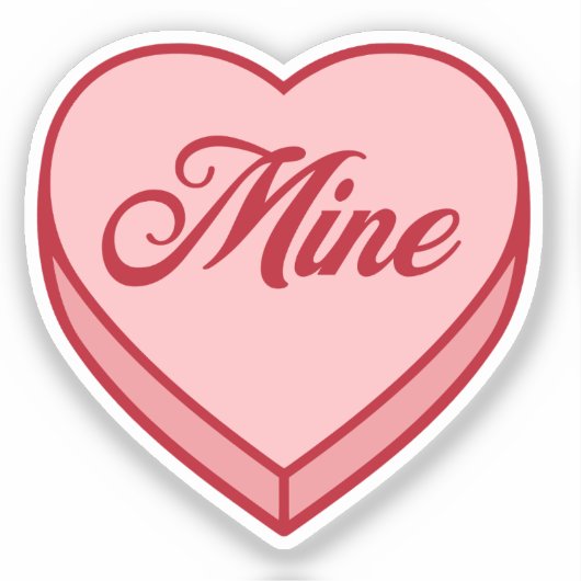 Booking Candy heart - Mine Aufkleber (Vorderseite)