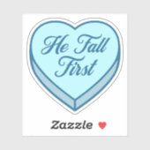 Booking Candy Herz - Er wird an erster Stelle Aufkleber (Blatt)