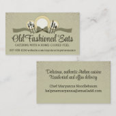 Booking Dinner Tellers Koch Catering Visitenkarten Visitenkarte (Vorne/Hinten)