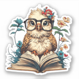 Bookish Bird Aufkleber