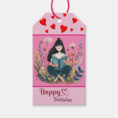 Bookish Birthday Wish Geschenkanhänger (Vorderseite)