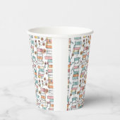 Bookish Books Pastel Pink Coffee Mug Pappbecher (Rechts)