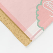 Bookish Cat Gift Pink Pastel Fleecedecke (Ecke)