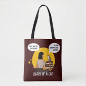 Bookish Cat Lover Intellectual Humor Quote Art Tasche (Vorderseite)