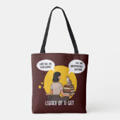 Bookish Cat Lover Intellectual Humor Quote Art Tasche (Rückseite)