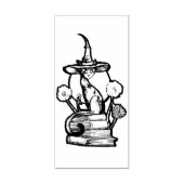 Bookish Cat Witch Gummistempel (Prägung)