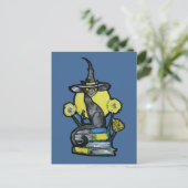 Bookish Cat Witch                                  Postkarte (Stehend Vorderseite)