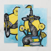 Bookish Cat Witch                                  Postkarte (Vorne/Hinten)