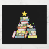 Bookish Christmas Tree I Schaumweinetikett (Einzelnes Label)
