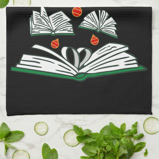 Bookish Christmas Tree III Geschirrtuch (Gefaltet)