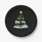 Bookish Christmas Tree III Pappteller (Vorderseite)