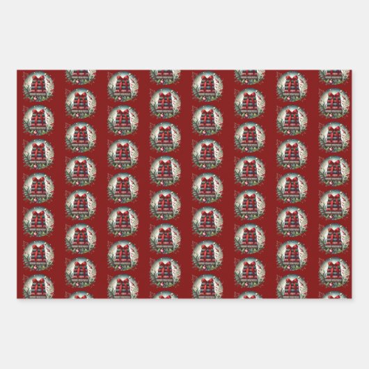 Bookish Christmas wrapping gift paper Geschenkpapier Set (Vorderseite 2)