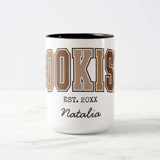Bookish Est. 20XX Zweifarbige Tasse (Mittel)