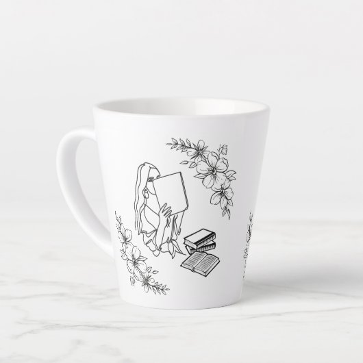 "Bookish Girl" Latte-Tasse Milchtasse (Linke Ecke)