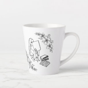 "Bookish Girl" Latte-Tasse Milchtasse