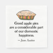 Bookish Jane Austen Literary Quote HandGezeichnet Serviette (Vorderseite)