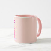 Bookish Orange Pumpkin Floral Autumn Pink Combo  Tasse (VorderseiteRechts)