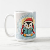 Bookish Penguin Adventure Large Coffee Tea Mug Kaffeetasse (Links)
