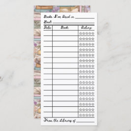 Bookish Reading List Tracker Flat Card