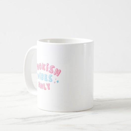 Bookish Vibes only Niedlich Typografy Groovy Kaffeetasse (Vorderseite Links)