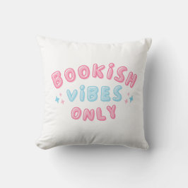 Bookish Vibes only Niedlich Typografy Groovy Kissen