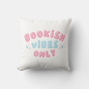 Bookish Vibes only Niedlich Typografy Groovy Kissen