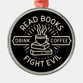 Bookish ziates dunkle akademische Ästhetik Ornament Aus Metall (Vorne)