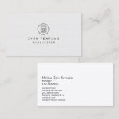 Bookkeeper Black Calculator Icon Finance Visitenkarte (Vorne/Hinten)