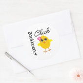 Bookkeeper Chick Runder Aufkleber (Umschlag)